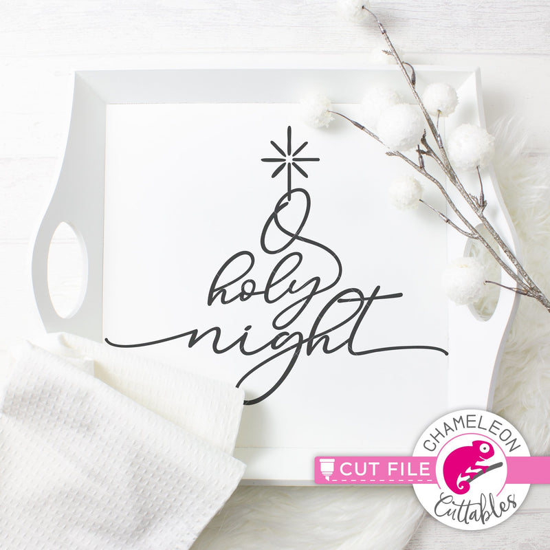 O holy night script svg png dxf eps jpeg SVG DXF PNG Cutting File