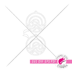 Ocean Wave Beach Earrings for Laser cutter svg dxf eps pdf SVG DXF PNG Cutting File