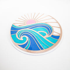 Ocean wave circle SVG png dxf eps jpeg SVG DXF PNG Cutting File