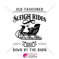 Old Fashioned Sleigh Rides Vertical Svg Png Dxf Eps Svg Dxf Png Cutting File