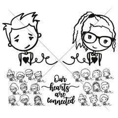 Our Hearts Are Connected For Friendship Mugs Svg Png Dxf Svg Dxf Png Cutting File