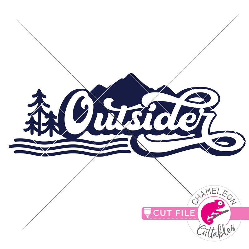 Outsider retro outdoors svg png dxf eps jpeg SVG DXF PNG Cutting File