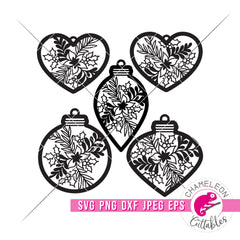 Oversized Christmas Ornament Wall Art Files Laser svg png dxf eps jpeg SVG DXF PNG Cutting File