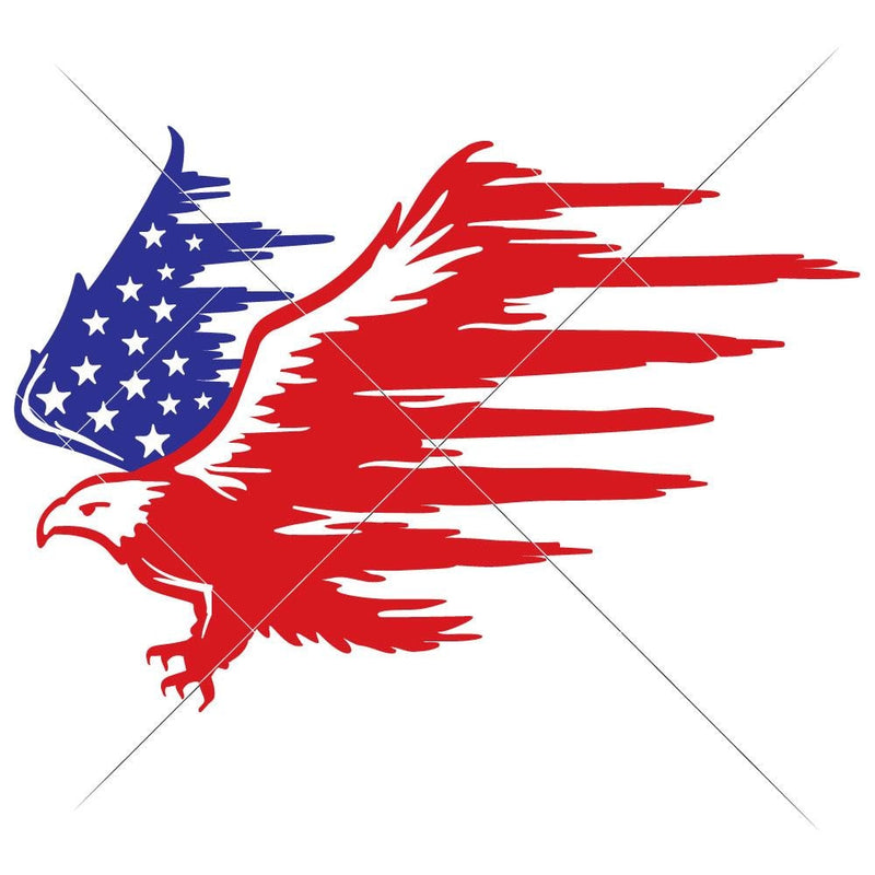 Patriotic American Eagle Flag 4Th Of July Svg Png Dxf Eps Svg Dxf Png Cutting File