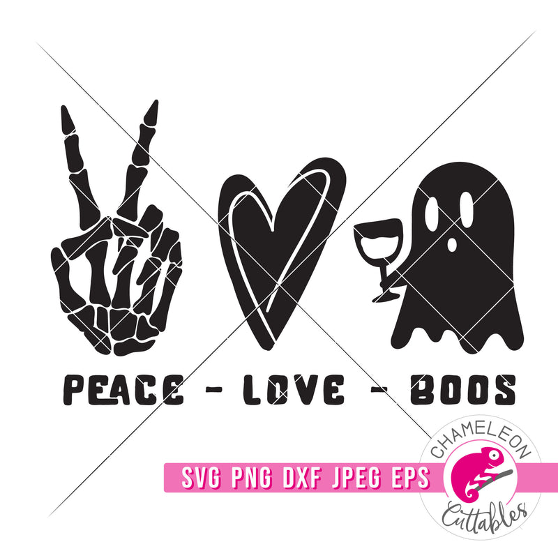 Peace Love Boos Halloween svg png dxf eps jpeg