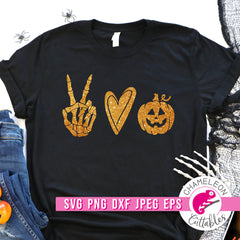 Peace Love Pumpkins Halloween svg png dxf eps jpeg