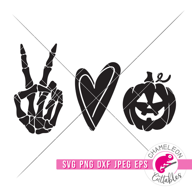 Peace Love Pumpkins Halloween svg png dxf eps jpeg
