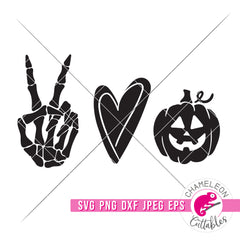 Peace Love Pumpkins Halloween svg png dxf eps jpeg