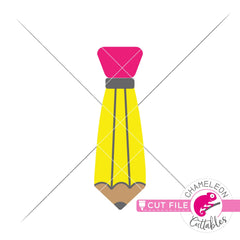 Pencil Tie Back to School svg png dxf eps jpeg SVG DXF PNG Cutting File