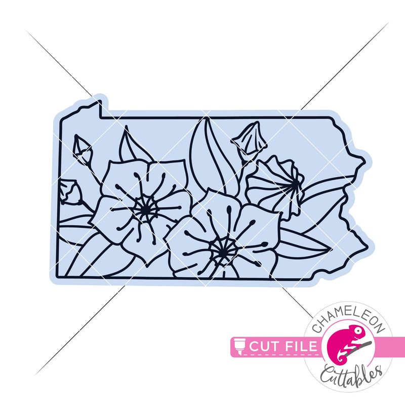 Pennsylvania state flower SVG png dxf eps jpeg SVG DXF PNG Cutting File