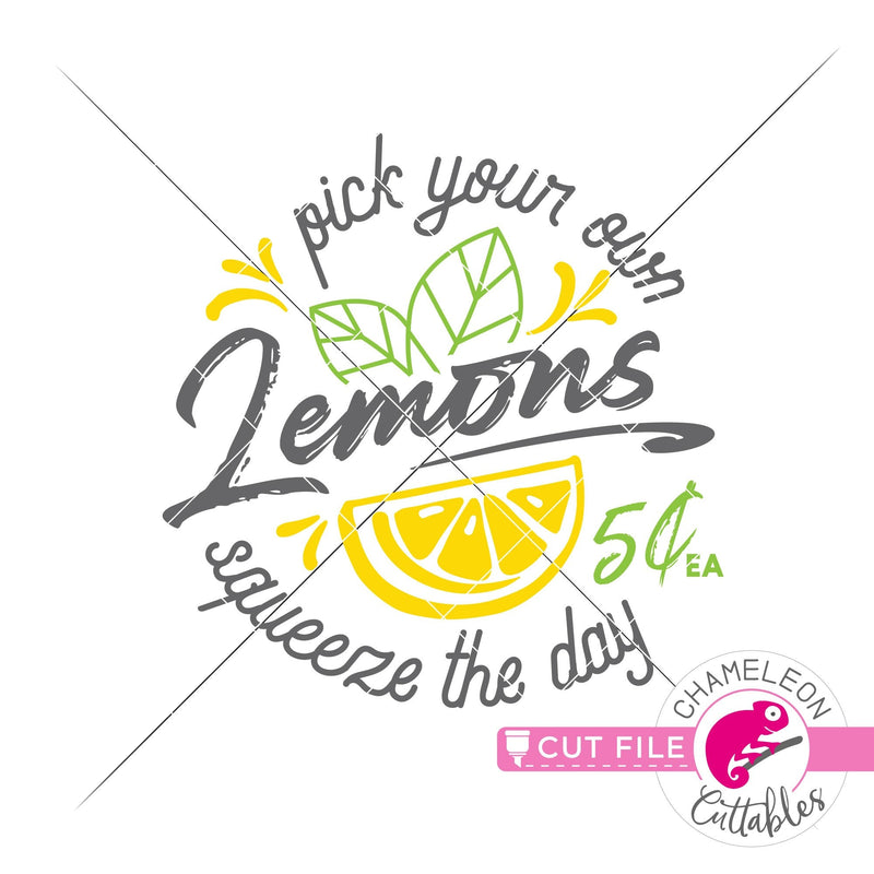 Pick your own Lemons Summer svg png dxf eps jpeg SVG DXF PNG Cutting File