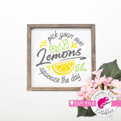 Pick your own Lemons Summer svg png dxf eps jpeg SVG DXF PNG Cutting File