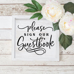Please Sign Our Guestbook Wedding Sign Svg Png Dxf Eps Svg Dxf Png Cutting File
