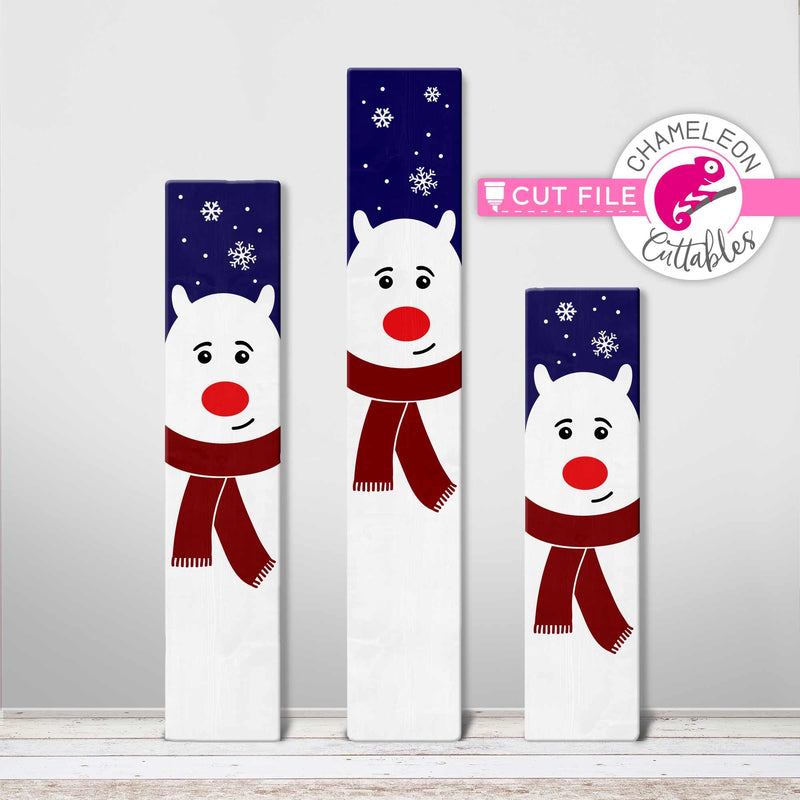 Polar Bear winter porch sign vertical svg png dxf SVG DXF PNG Cutting File