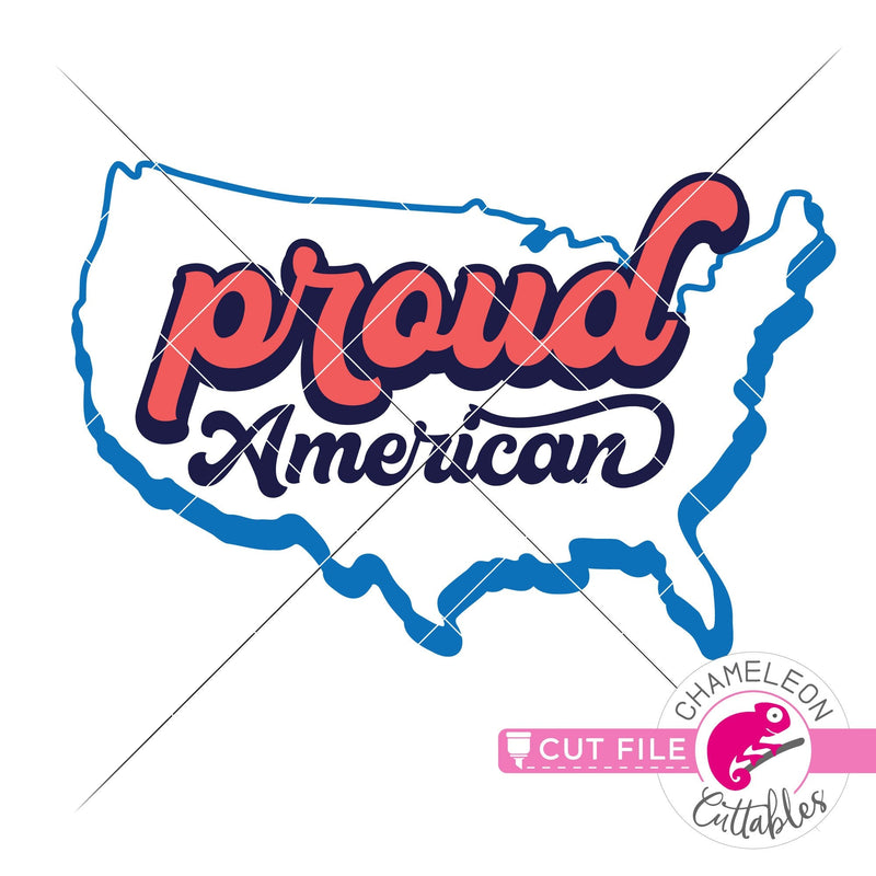 Proud American retro vintage svg png dxf eps jpeg SVG DXF PNG Cutting File
