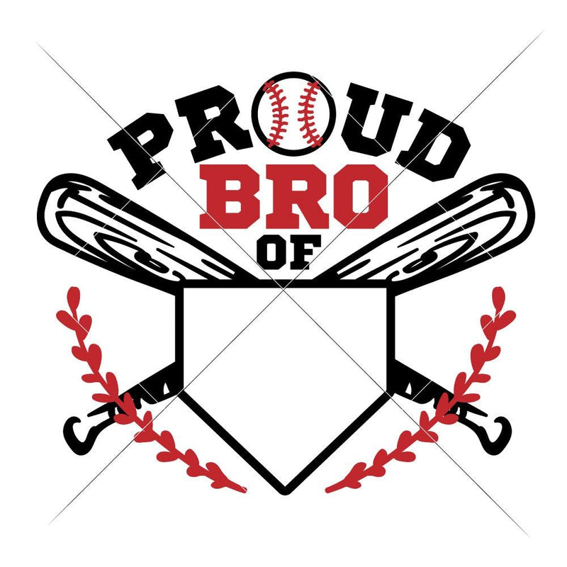 Proud Baseball Brother jersey number svg png dxf eps SVG DXF PNG Cutting File