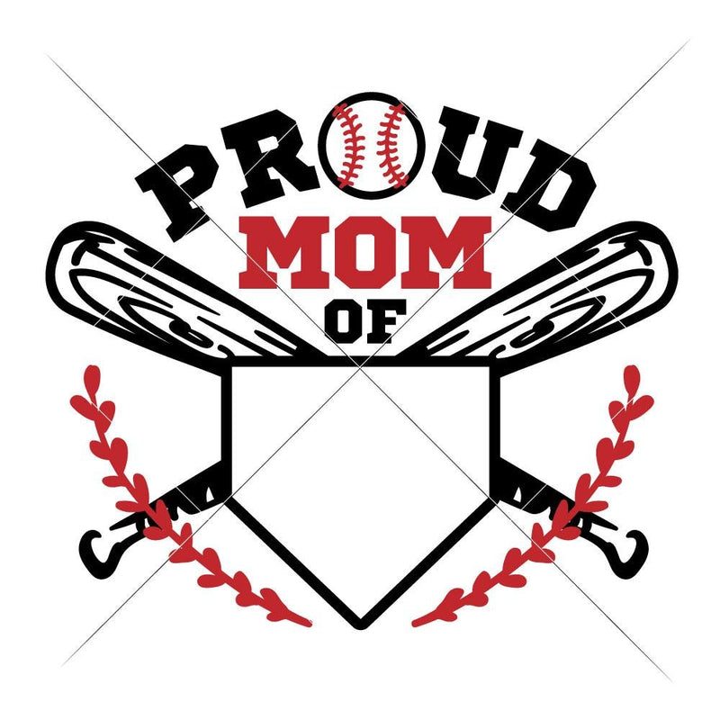 Proud Baseball Mom jersey number svg png dxf eps SVG DXF PNG Cutting File