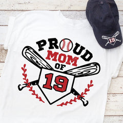 Proud Baseball Mom jersey number svg png dxf eps SVG DXF PNG Cutting File
