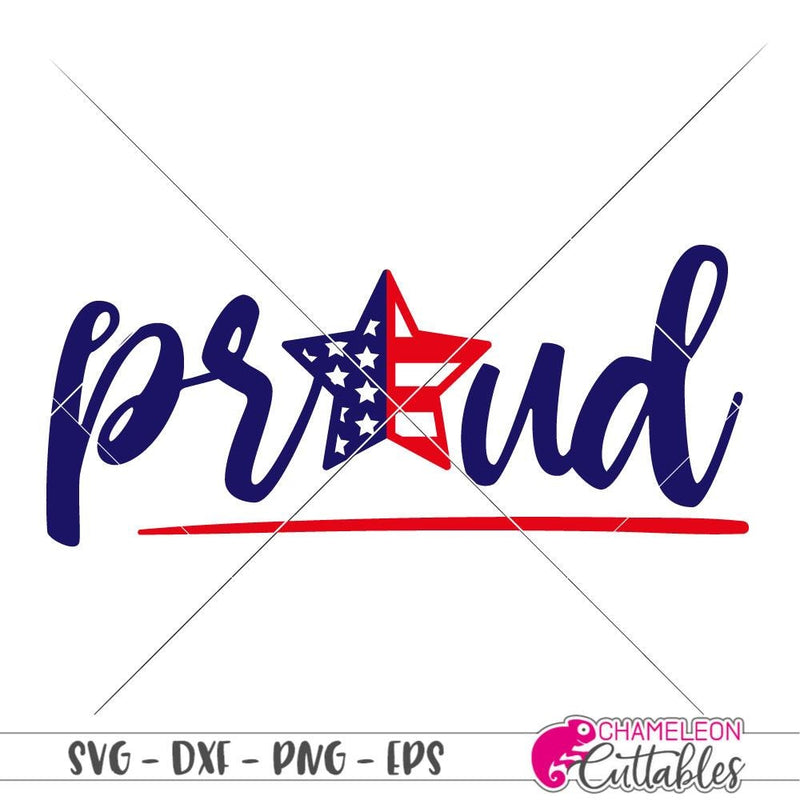Proud star patriotic svg png dxf eps SVG DXF PNG Cutting File