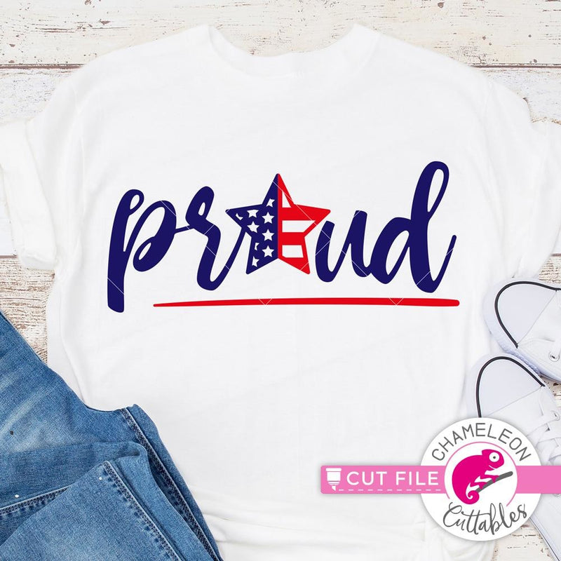Proud star patriotic svg png dxf eps SVG DXF PNG Cutting File