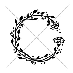 Pumpkin Flower Wreath Svg Png Dxf Eps Svg Dxf Png Cutting File