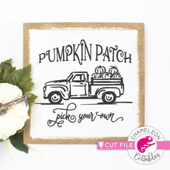 Pumpkin Patch Truck svg png dxf eps jpeg SVG DXF PNG Cutting File