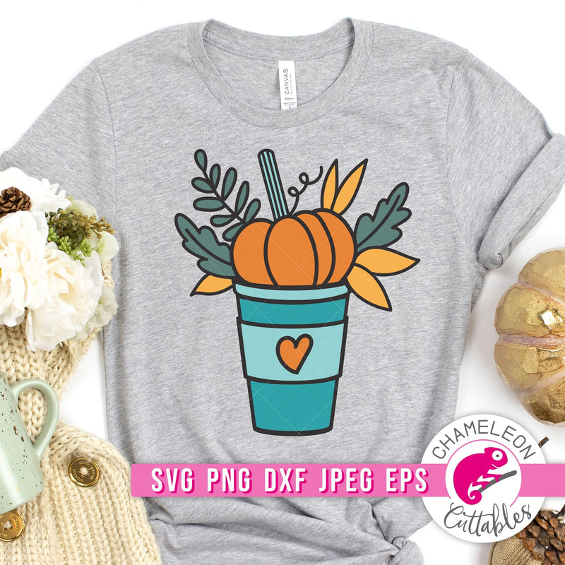 Pumpkin Spice Latte layered Fall svg png dxf eps jpeg SVG DXF PNG Cutting File
