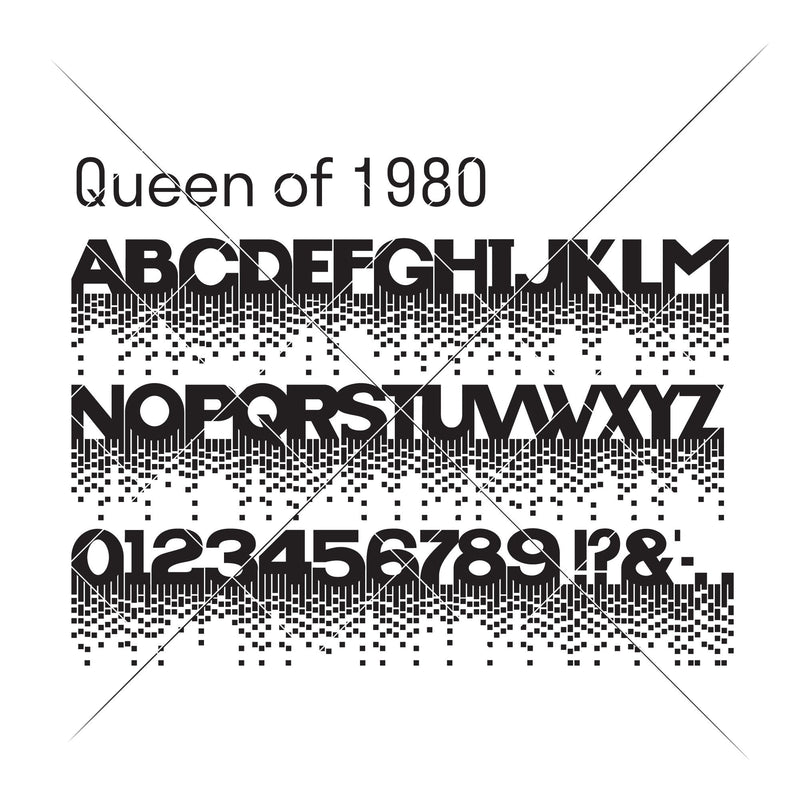 Queen of 1980 FONT (.otf) SVG DXF PNG Cutting File