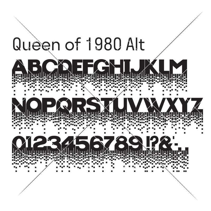 Queen of 1980 FONT (.otf) SVG DXF PNG Cutting File