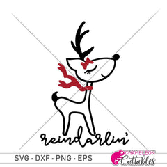 Reindarlin reindeer svg png dxf eps SVG DXF PNG Cutting File