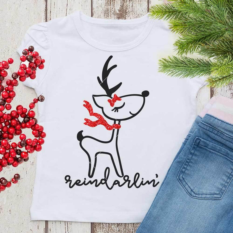 Reindarlin reindeer svg png dxf eps SVG DXF PNG Cutting File