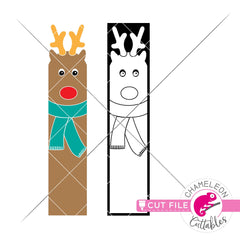 Reindeer Christmas porch sign vertical svg png dxf SVG DXF PNG Cutting File