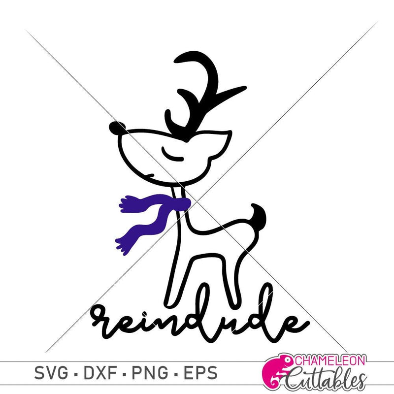 Reindude reindeer svg png dxf eps SVG DXF PNG Cutting File