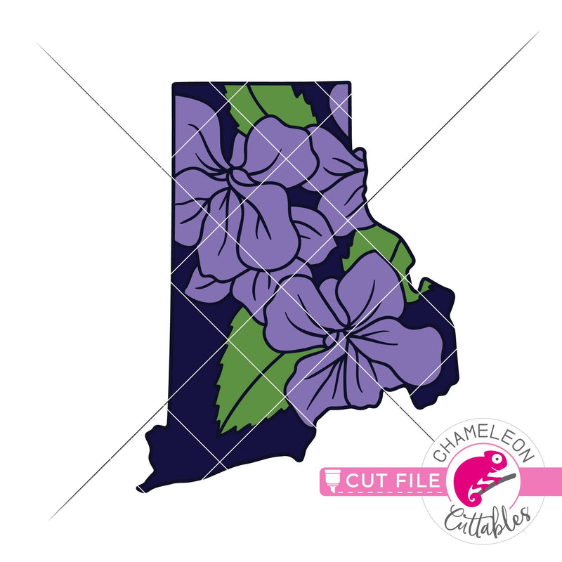 Rhode Island state flower Common Blue Violet layered svg png dxf eps jpeg SVG DXF PNG Cutting File