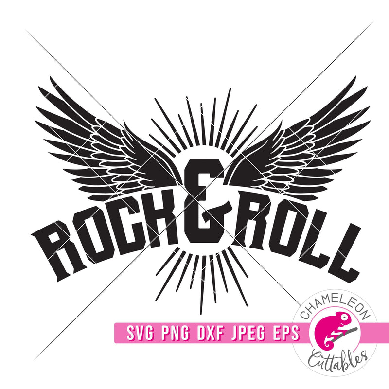 Rock and Roll Retro svg png dxf eps jpeg SVG DXF PNG Cutting File