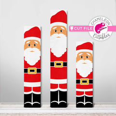 Santa Christmas porch sign vertical svg png dxf SVG DXF PNG Cutting File