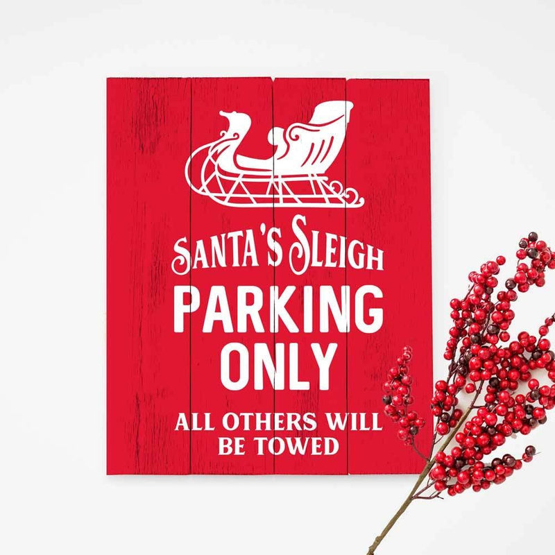 Santas Sleigh Parking Only Svg Png Dxf Eps Svg Dxf Png Cutting File