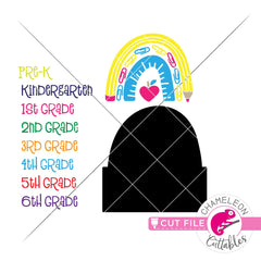 School rainbow teacher sign SVG png dxf eps jpeg SVG DXF PNG Cutting File