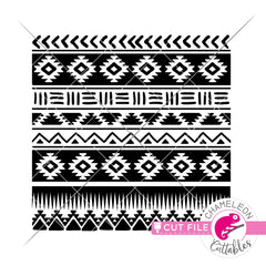 Seamless Aztec Pattern Tribal svg png dxf eps jpeg SVG DXF PNG Cutting File