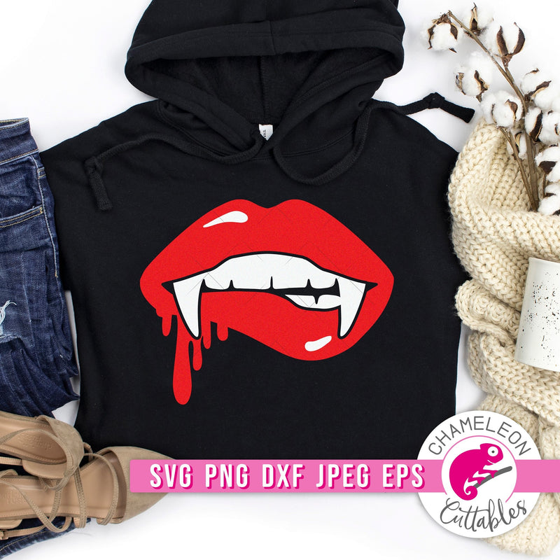 Sexy Vampire Lips svg png dxf eps jpeg SVG DXF PNG Cutting File