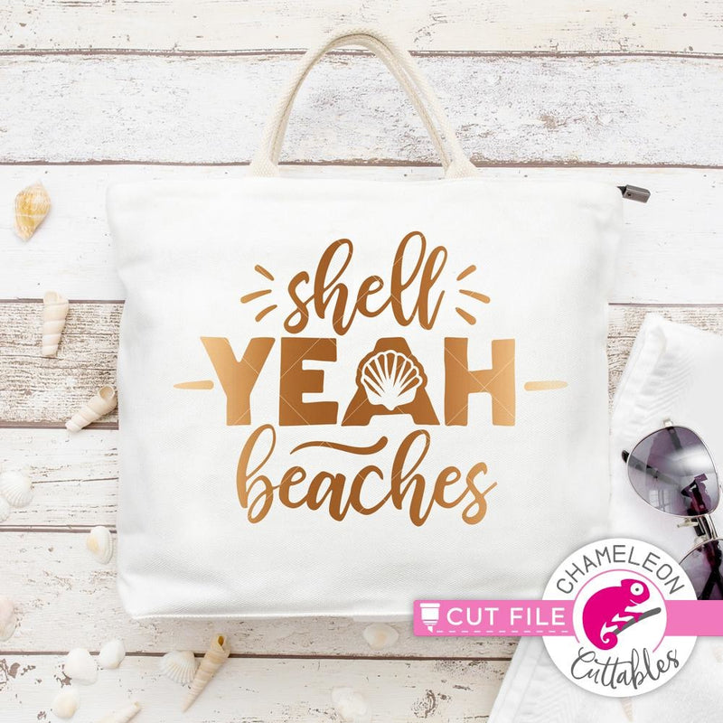 Shell Yeah Beaches svg png dxf eps SVG DXF PNG Cutting File