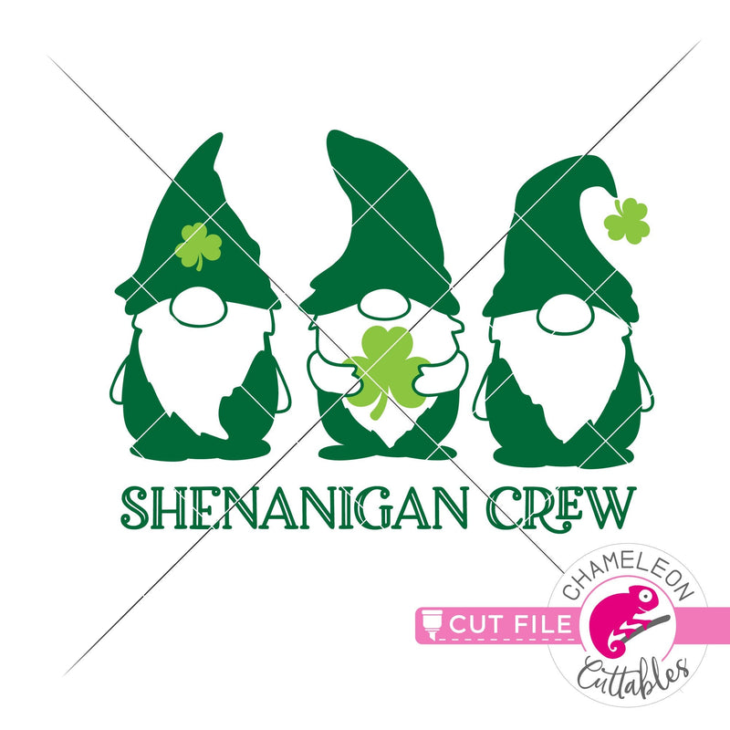 Shenanigan Crew Gnomes St. Patricks Day svg png dxf eps jpeg SVG DXF PNG Cutting File