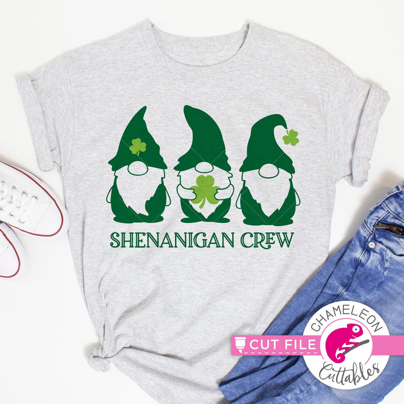 Shenanigan Crew Gnomes St. Patricks Day svg png dxf eps jpeg SVG DXF PNG Cutting File