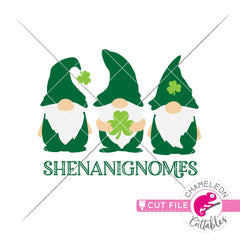 Shenanignomes Gnomes St. Patricks Day svg png dxf eps jpeg SVG DXF PNG Cutting File