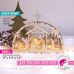 Small Christmas Arch Nativity laser svg png dxf eps jpeg SVG DXF PNG Cutting File