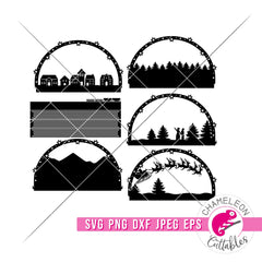 Small Christmas Arch Santa laser svg png dxf eps jpeg SVG DXF PNG Cutting File