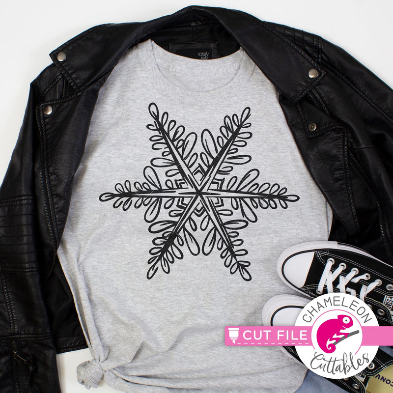 Snowflake Sketch 1 svg png dxf eps jpeg SVG DXF PNG Cutting File