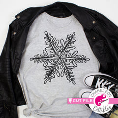 Snowflake Sketch 1 svg png dxf eps jpeg SVG DXF PNG Cutting File