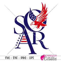 Soar American Eagle svg png dxf eps SVG DXF PNG Cutting File