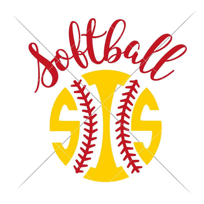 Softball Sis Svg Png Dxf Eps Svg Dxf Png Cutting File
